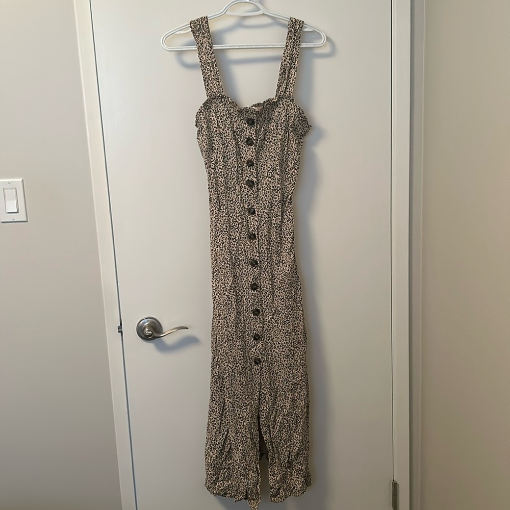 Long cheetah print summer dress